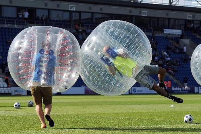 Where does bubble football come from
